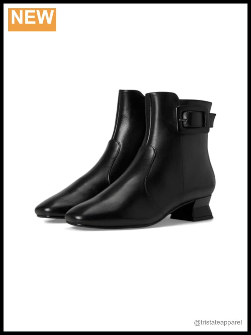 VANELi Women's Ankle Bootie Leather Zip Block Heel